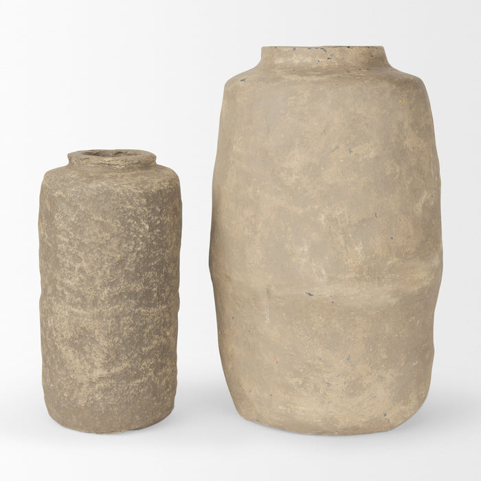 Bala Small Gray Paper Mache Vase
