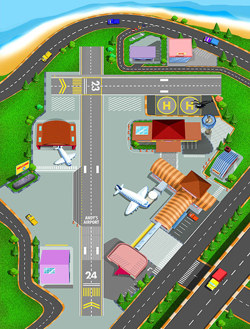 Large Airport Play Blanket