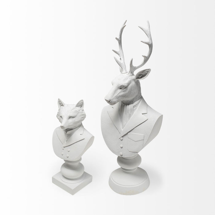 Murray 6L x 5W White Resin Business Fox
