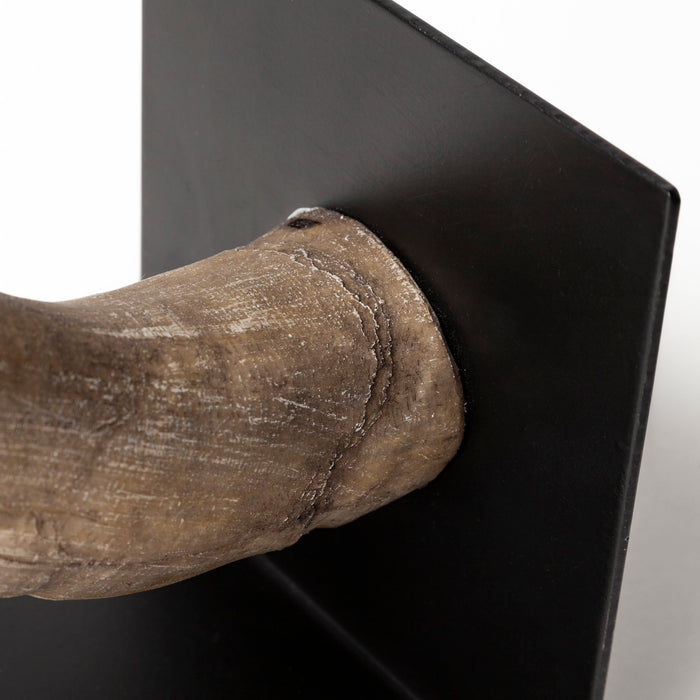 Nickerson (Set of 2) 6L x 7W Bull Horn Bookends