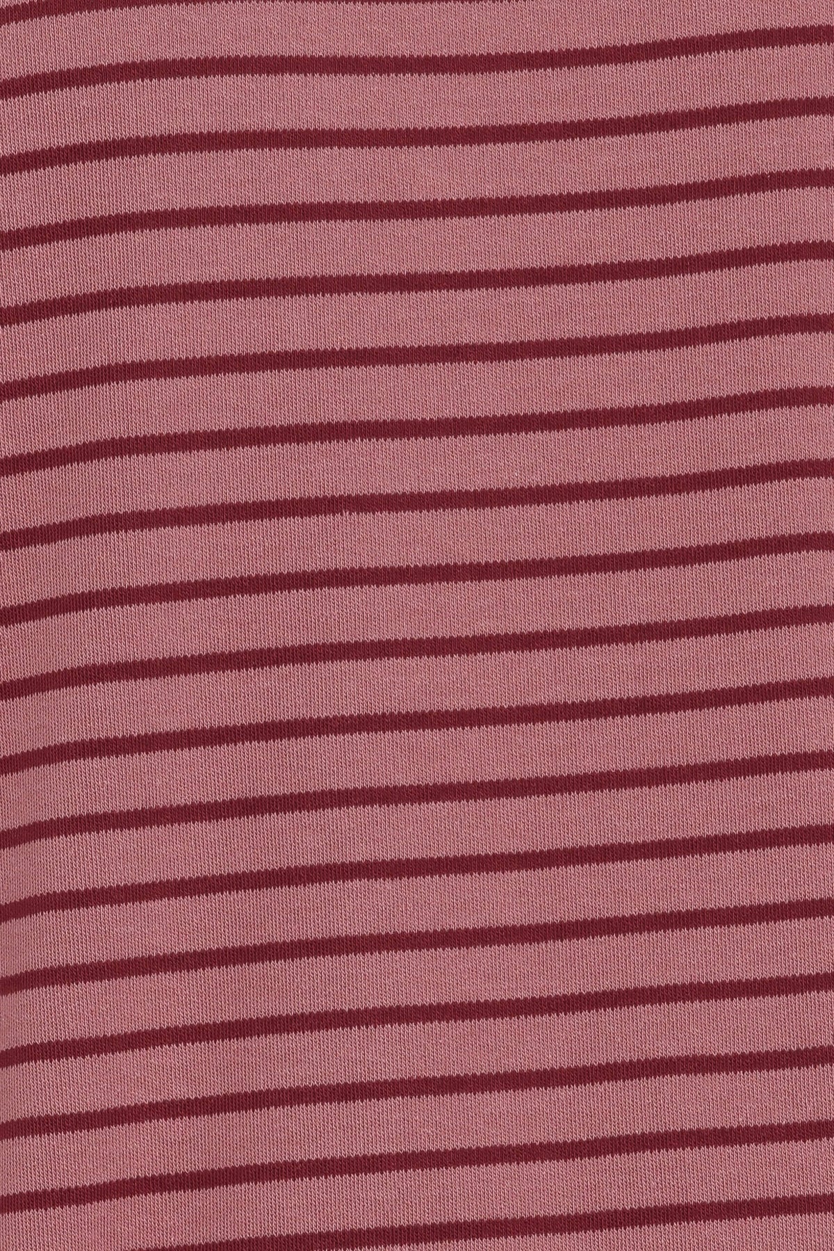Wilda Oversized Tee - Pink Red Stripe