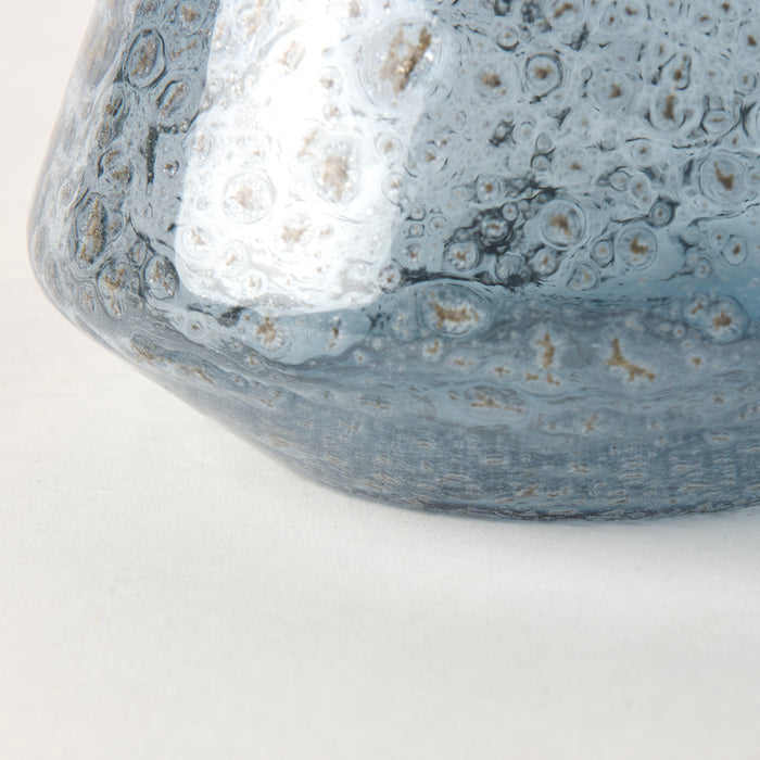 Robyn Short Blue Glass Vase