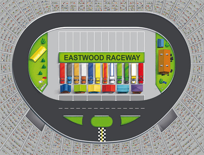 Small Raceway Track Play Blanket