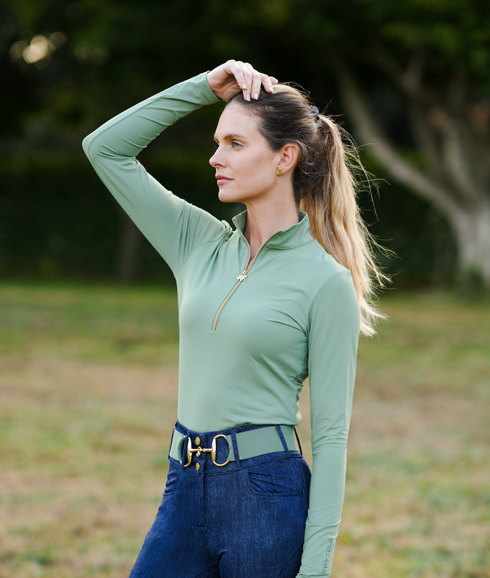 The Perfect Perforated Zip Shirt