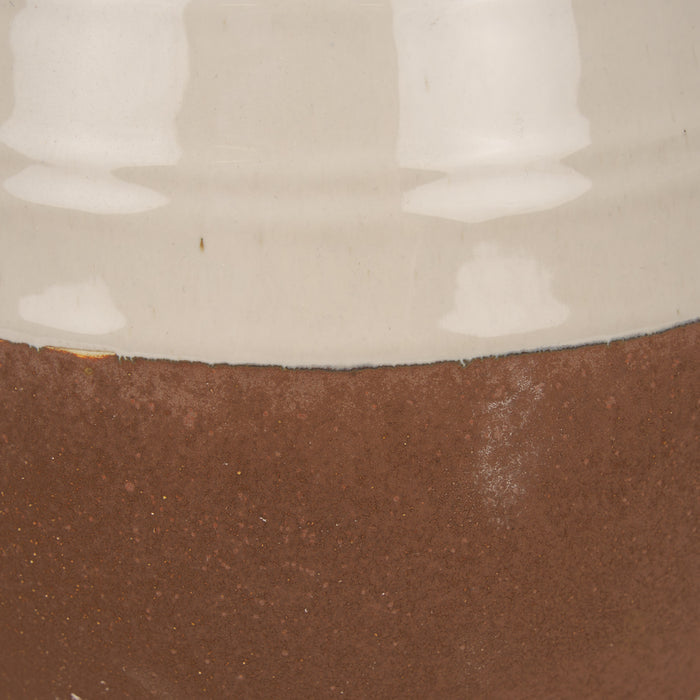 Tryna Small Beige w/ Matte Brown Ceramic Vase
