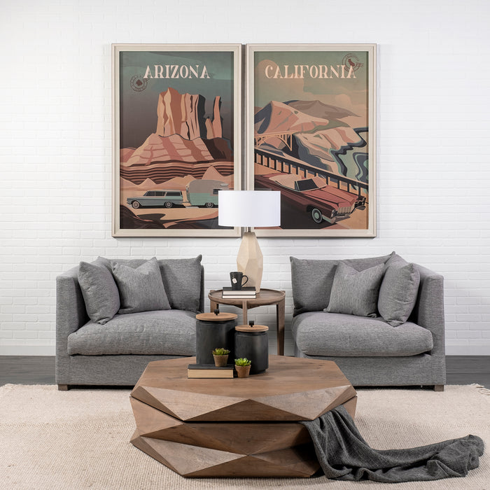 Valence New Gray Arm Pillow Sectional Piece