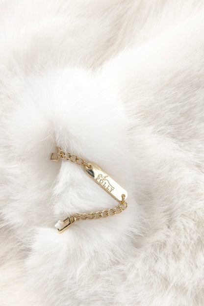 Faux Fur Cropped Bolero in White