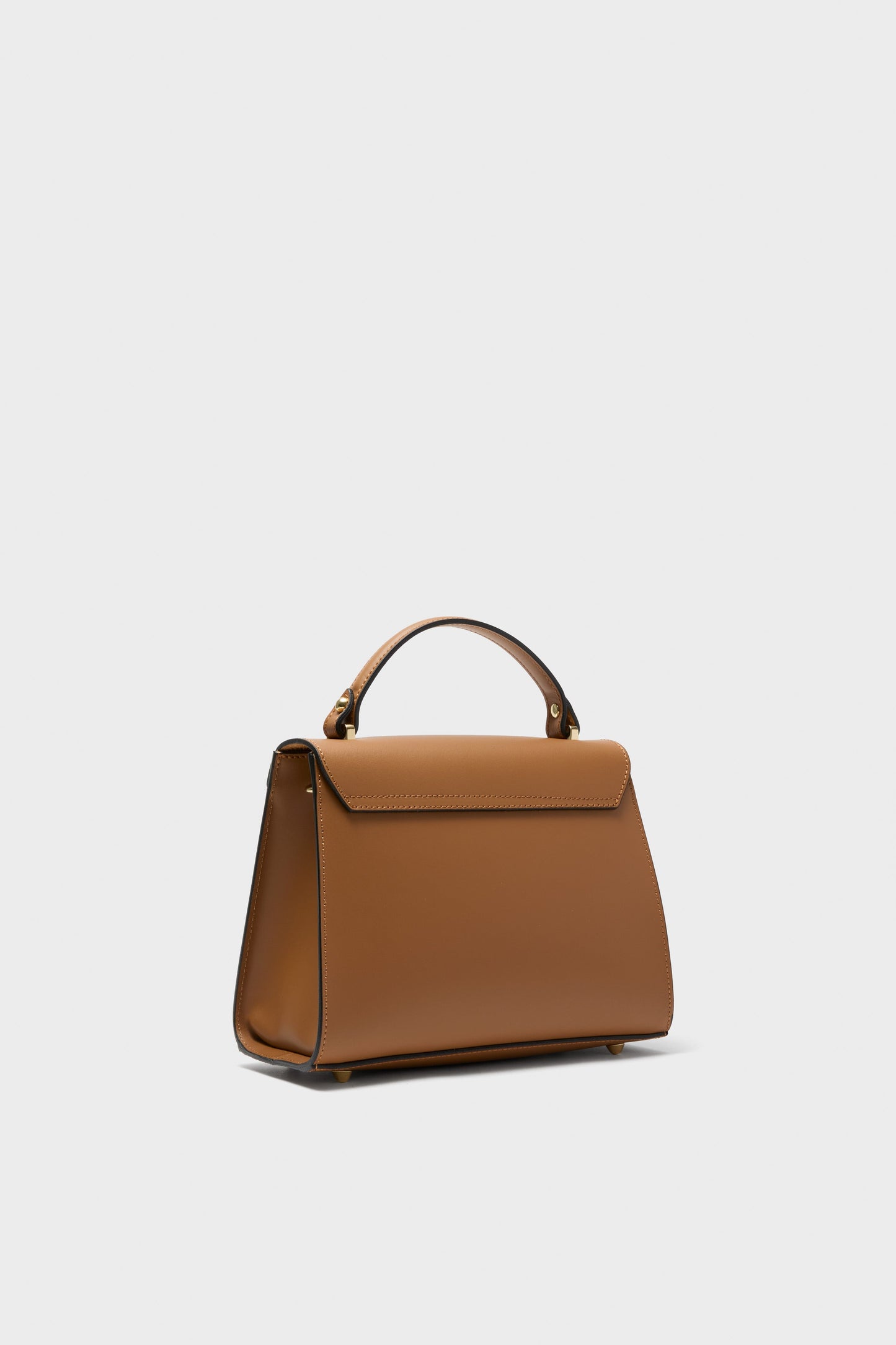 Caramel Peggy Top Handle Satchel Bag