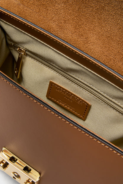 Caramel Peggy Top Handle Satchel Bag