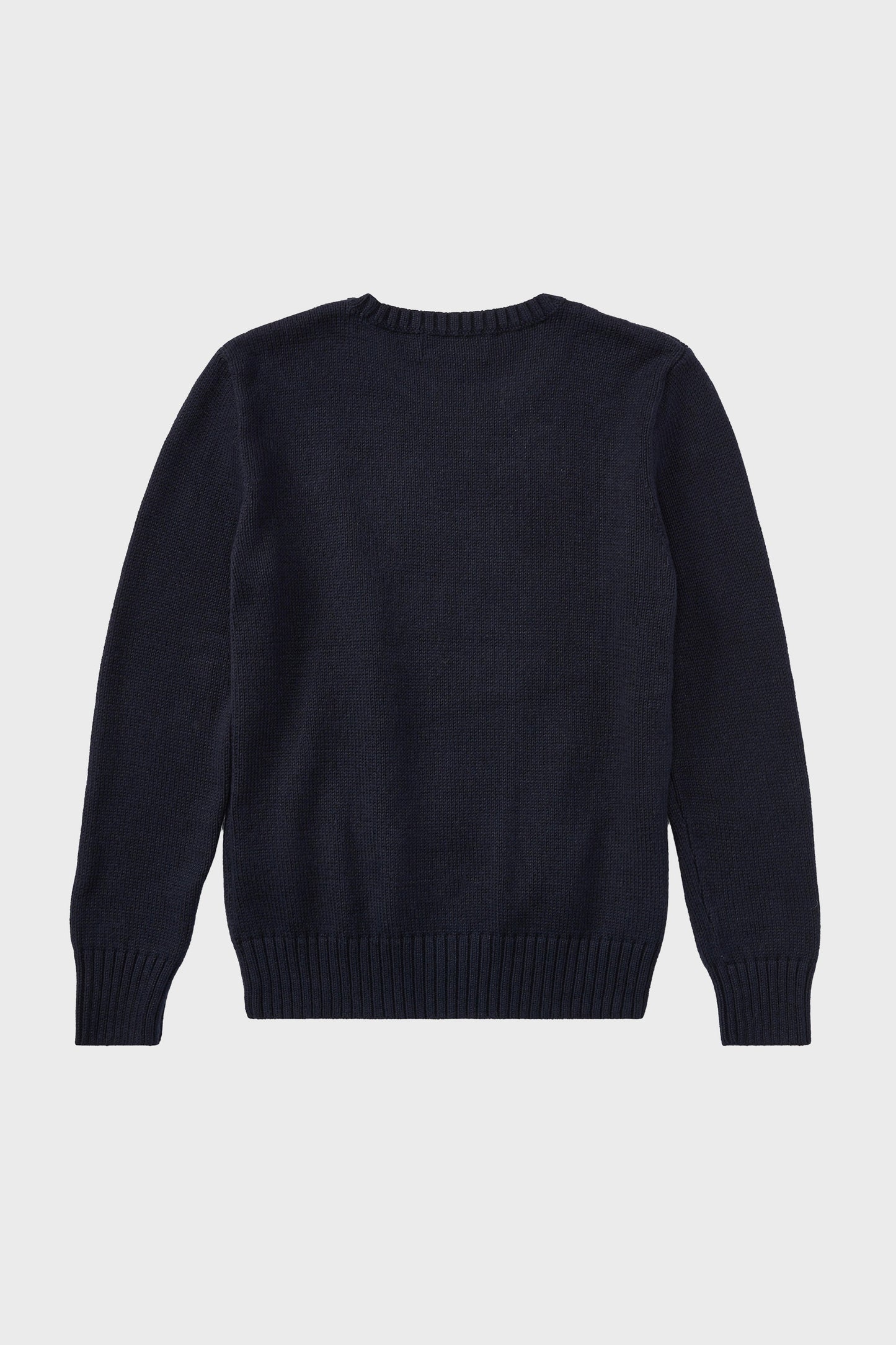 Boys Long-Sleeve Flag Bear Crewneck Sweater
