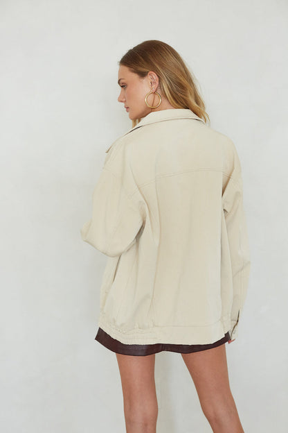Frankie Faux Leather Oversized Jacket