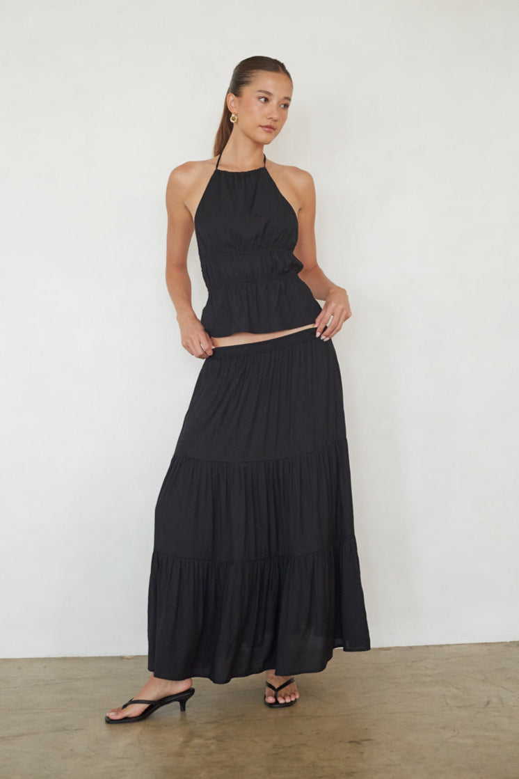 Hope Ruched Open Back Top