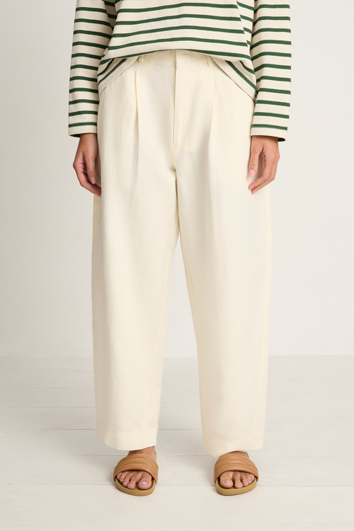 Apiece Apart Bari Crop Trouser - Cream