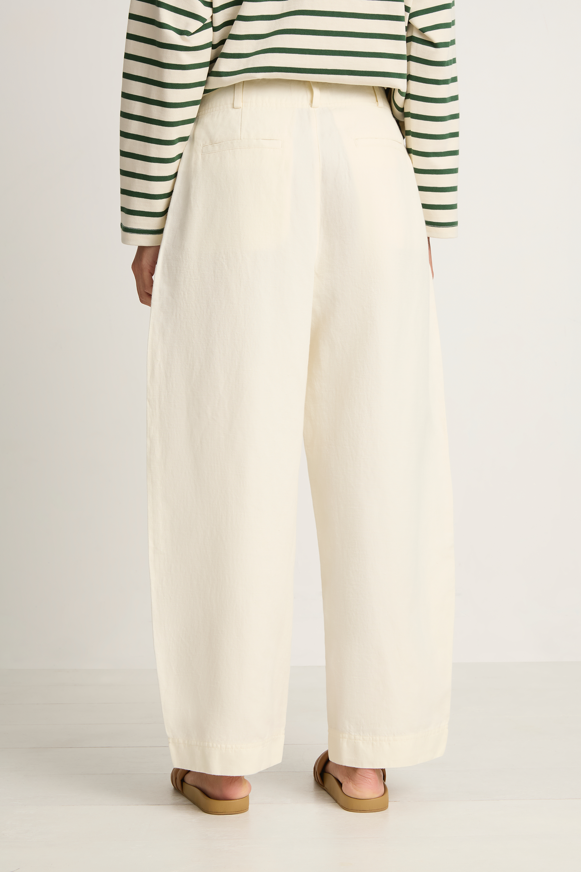 Apiece Apart Bari Crop Trouser - Cream