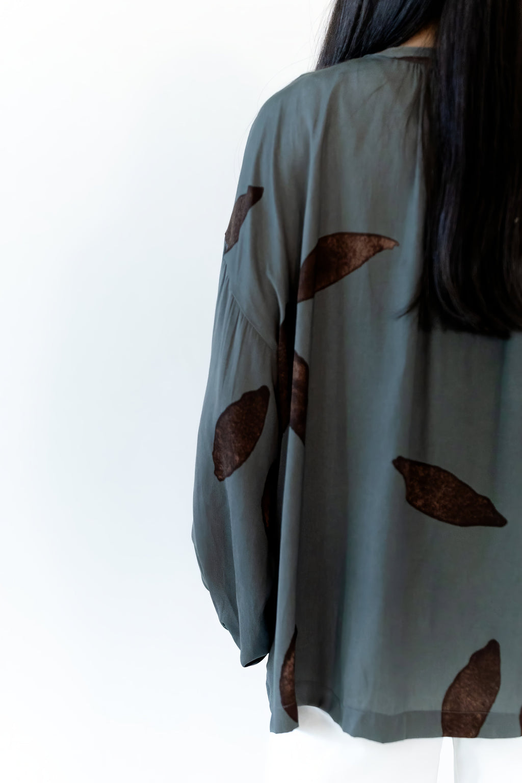 Satin Texture Petal Blouse