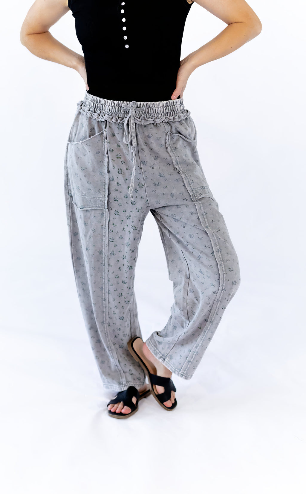 Raven Floral Sweats