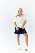 Halow Ruffled Denim Shorts