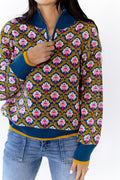 Wilkey Mosaic Half-Zip · Navy