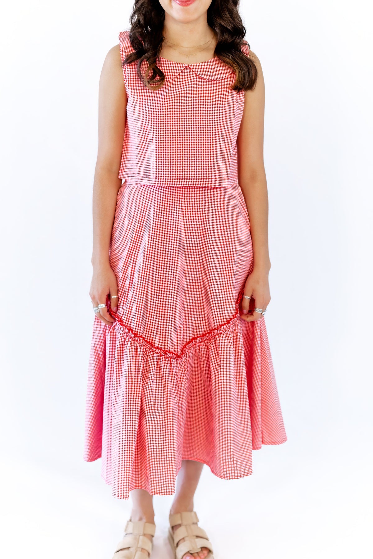 Leigh Gingham Skirt & Tank Set