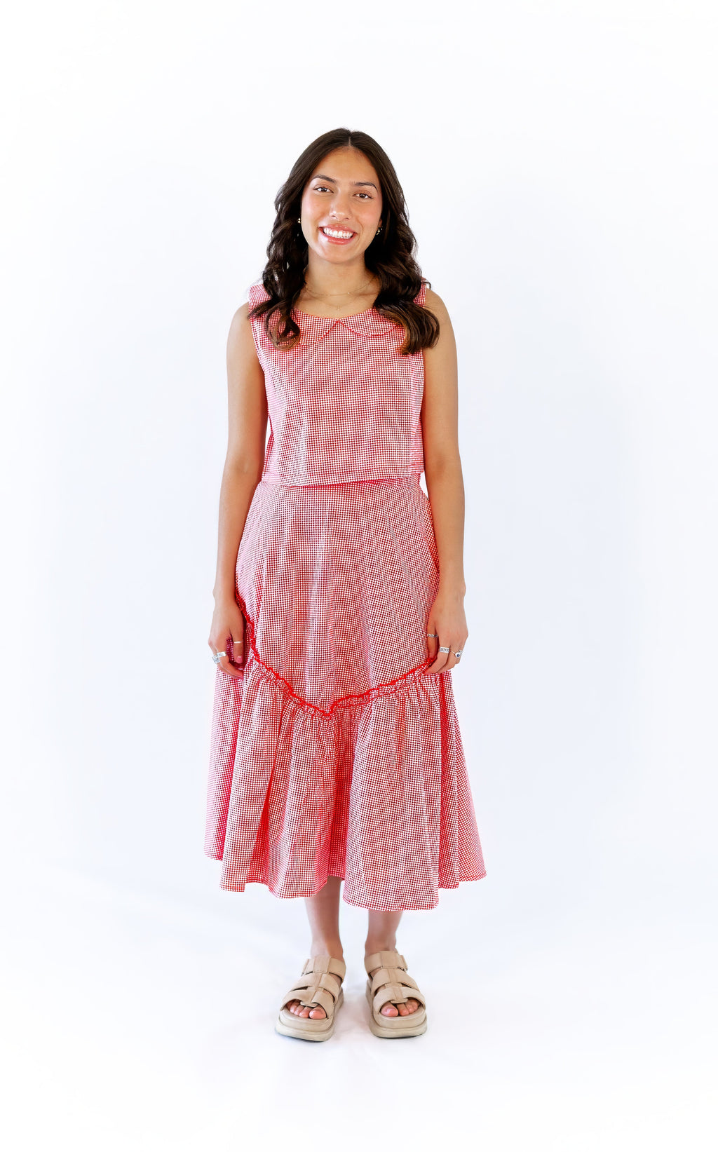 Leigh Gingham Skirt & Tank Set