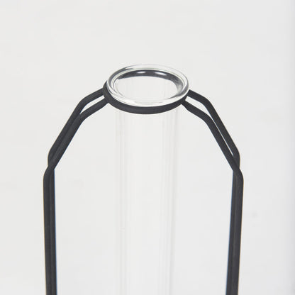 Aria 4.3L x 3.9W x 9.6H Metal and Glass Decorative Accent