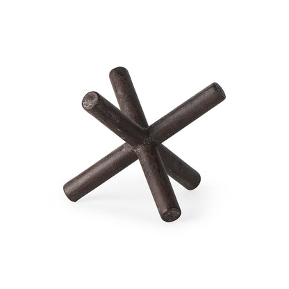 Astericks III (Small) 6L x 6W Brown Metal Decor Object