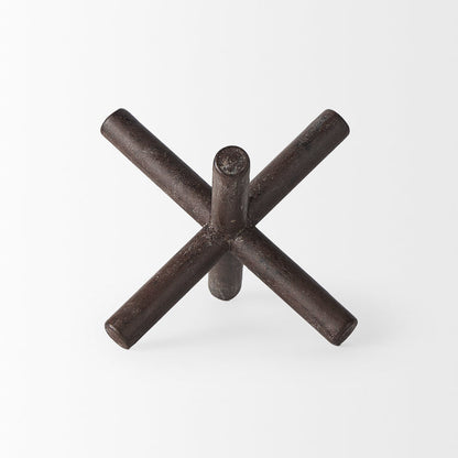 Astericks III (Small) 6L x 6W Brown Metal Decor Object