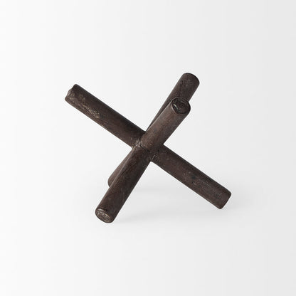 Astericks III (Small) 6L x 6W Brown Metal Decor Object