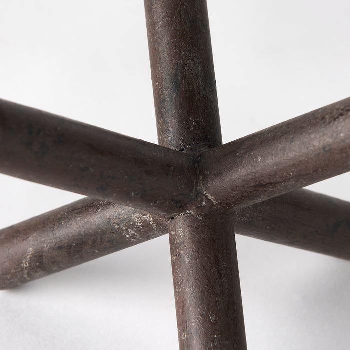 Astericks III (Small) 6L x 6W Brown Metal Decor Object