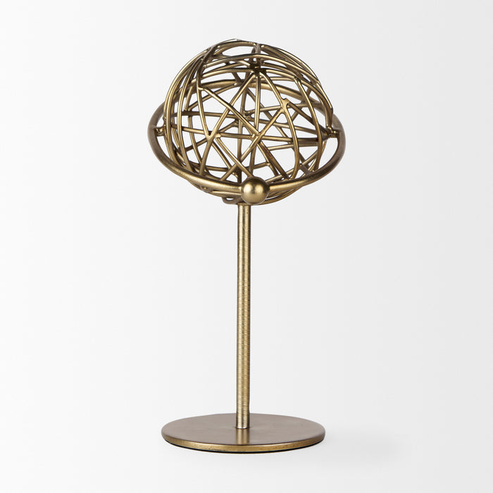 Atlas 10.0L x 8.0W x 12.0H Gold Metal Solar System Ornament
