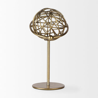Atlas 10.0L x 8.0W x 12.0H Gold Metal Solar System Ornament