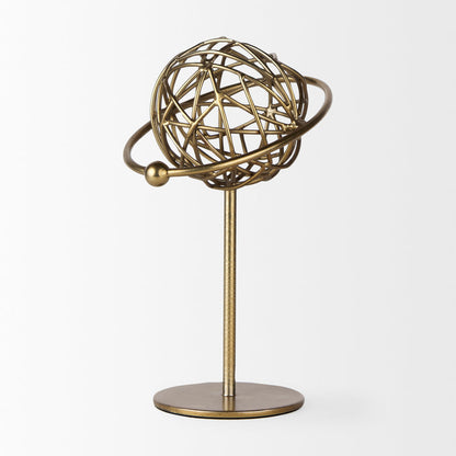 Atlas 10.0L x 8.0W x 12.0H Gold Metal Solar System Ornament