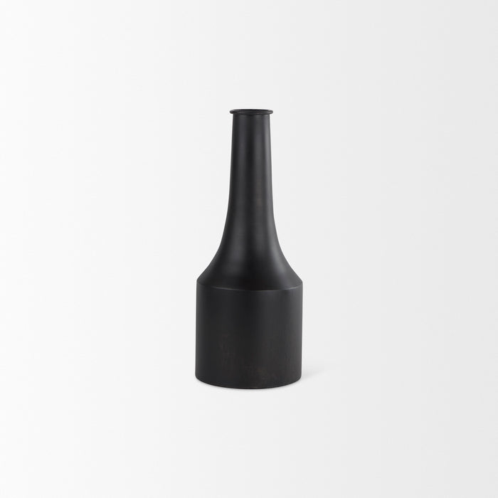 Aubrey Small 14.0H Black Iron Flower Vase
