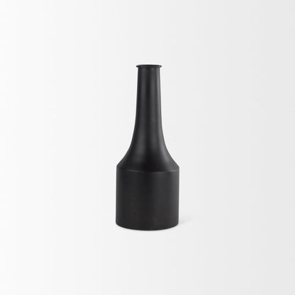 Aubrey Small 14.0H Black Iron Flower Vase