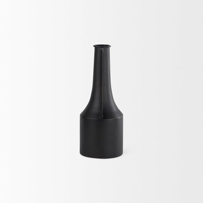 Aubrey Small 14.0H Black Iron Flower Vase