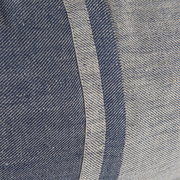 Aubrielle 14L x 26W Gray and Blue Fabric Color Blocked Decorative Pillow Cover