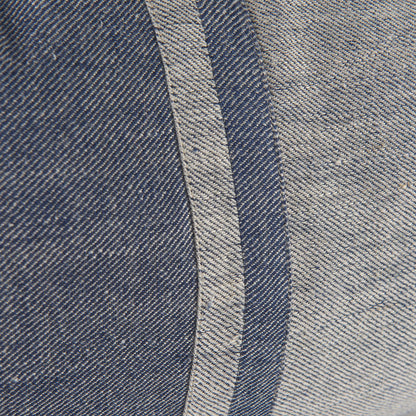 Aubrielle 14L x 26W Gray and Blue Fabric Color Blocked Decorative Pillow Cover