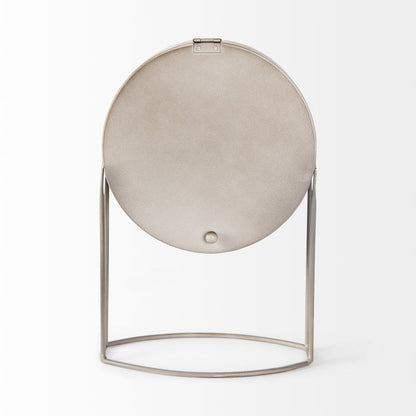 Aurus Matte Gray Metal Table Clock