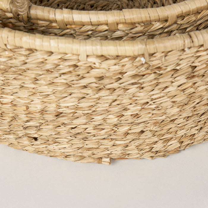 Ayanna Set of 2 Deep Nesting Seagrass Baskets w/ Handles
