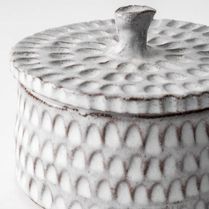 Azul (Small) 5L x 5W Gray Ceramic Detailed Decorative Box