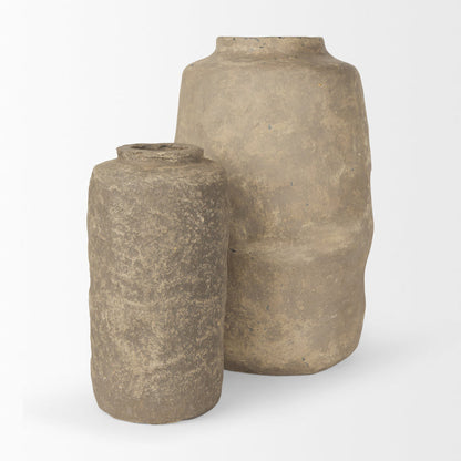 Bala Small Gray Paper Mache Vase