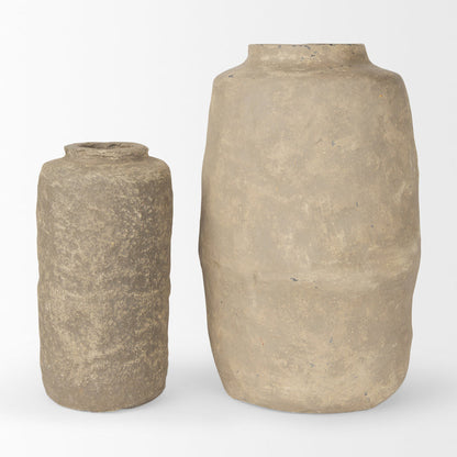 Bala Small Gray Paper Mache Vase