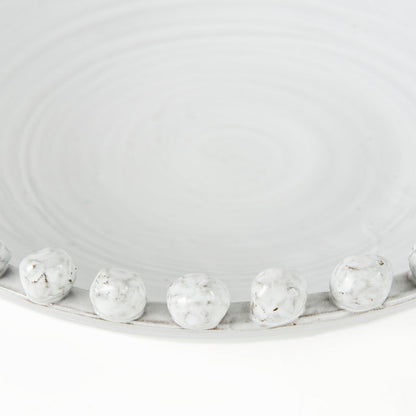 Basin 16" Round Off-White Glazed Decorative Bowl