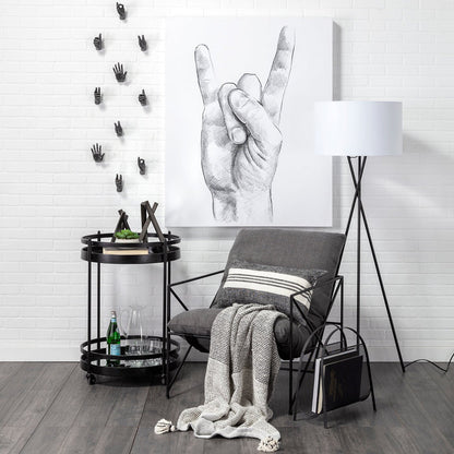Bastian (Small) 8L x 7W Black Metal Abstract Object