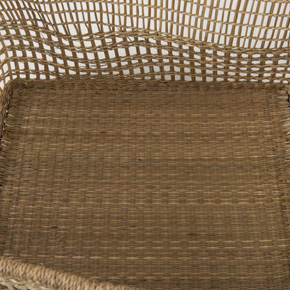 Bellisa 18.5L x 14.6W x 11.0H (Set of 2) Medium Brown Seagrass Rectangular Basket W/ Handles