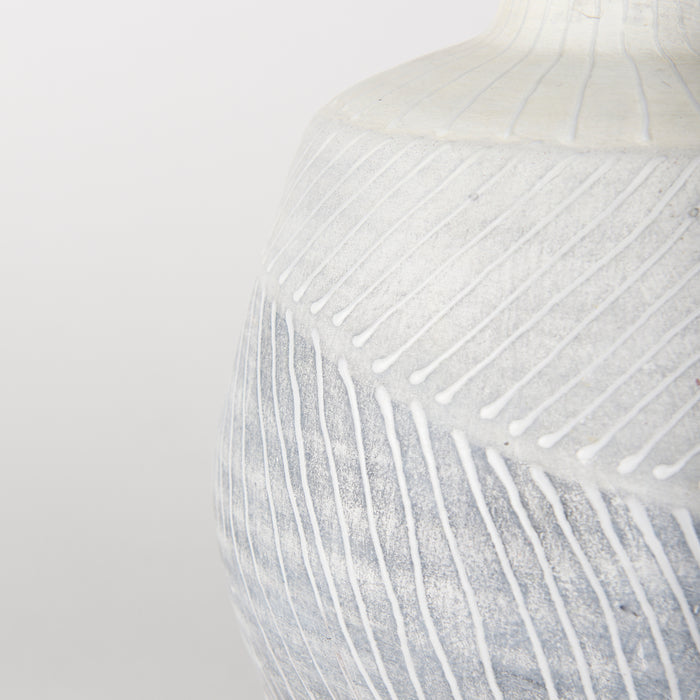 Blume 10H Off-White w/ Gray Textured Vase