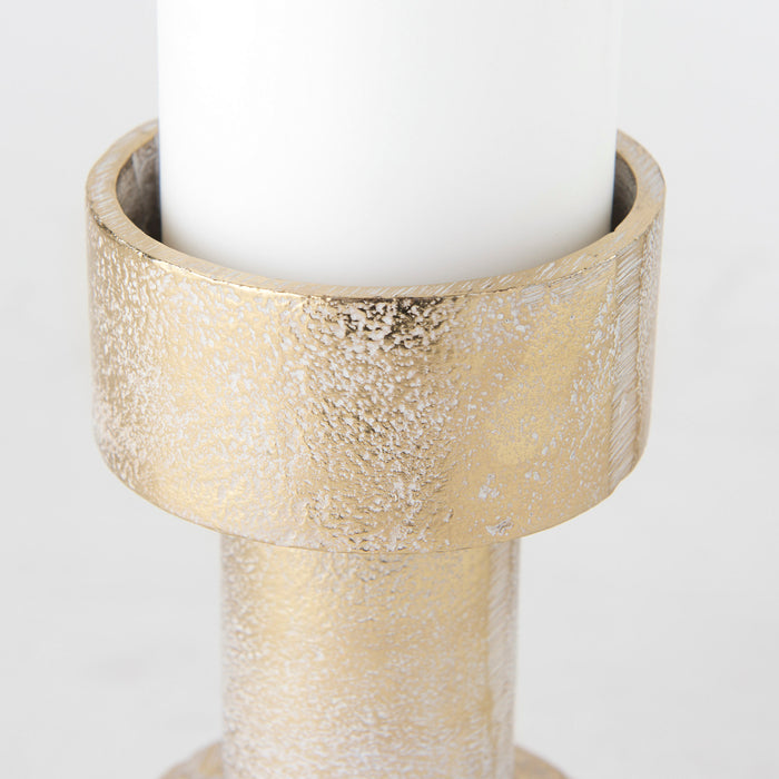Bolton 3.9L x 3.9W x 10.6H Gold Metal Table Candle Holders
