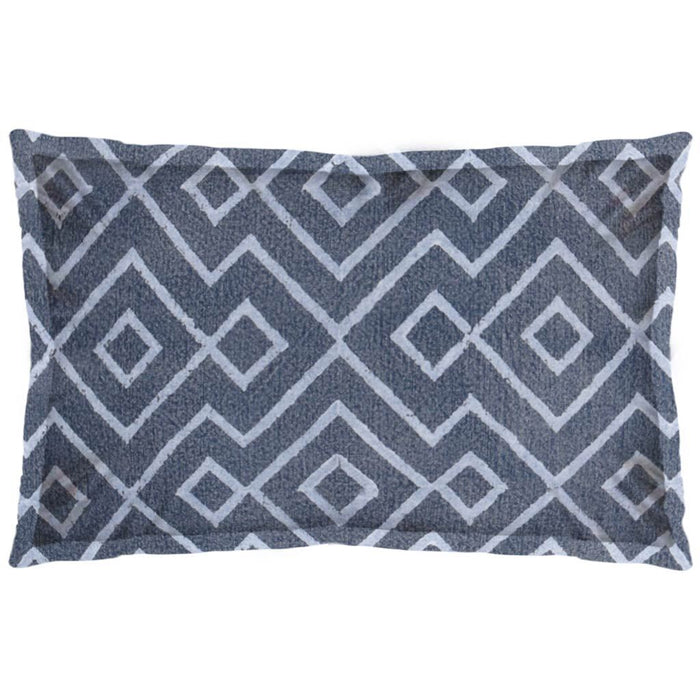 Boswell III 13 x 21 Blue Diamond Patterned Pillow Cover