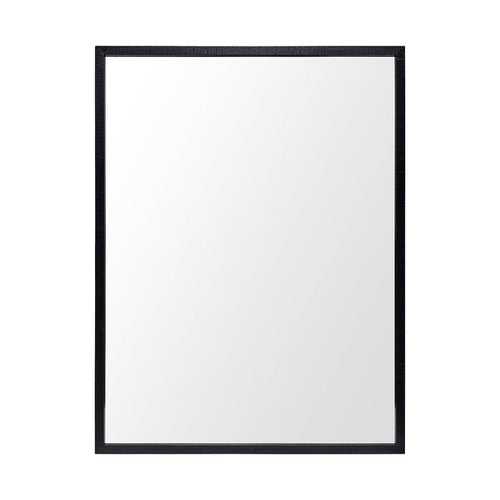 Bristol Black 30x40 Faux Wood Frame Bathroom Vanity Mirror