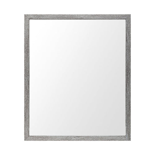 Bristol Grey 20x24 Faux Wood Frame Bathroom Vanity Mirror